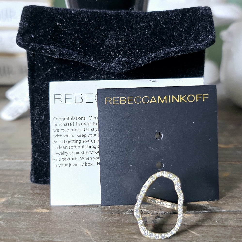 Rebecca Minkoff Gold Ring with Sparkling Accents